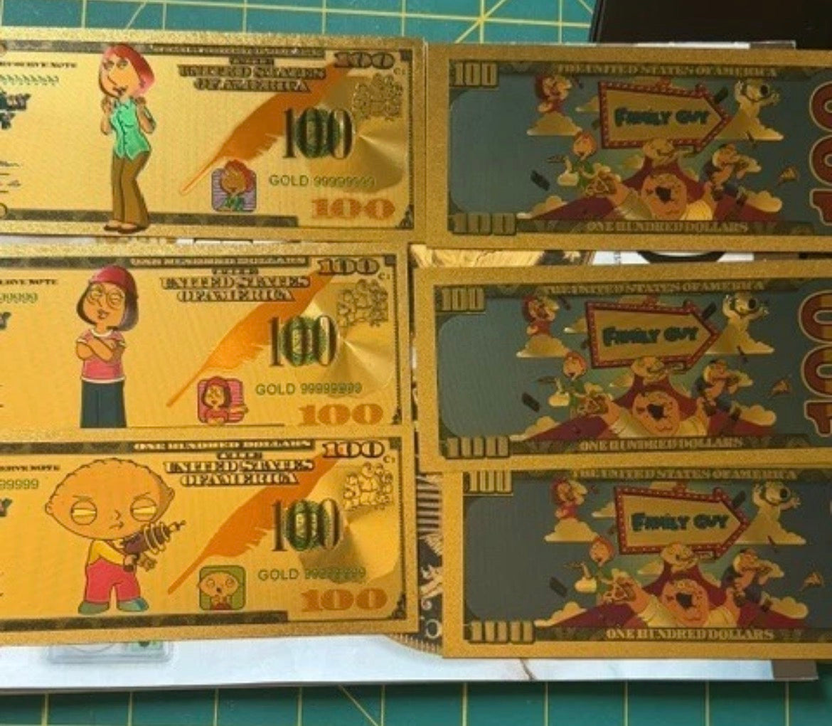 Family Guy collectable Gold Foil Set