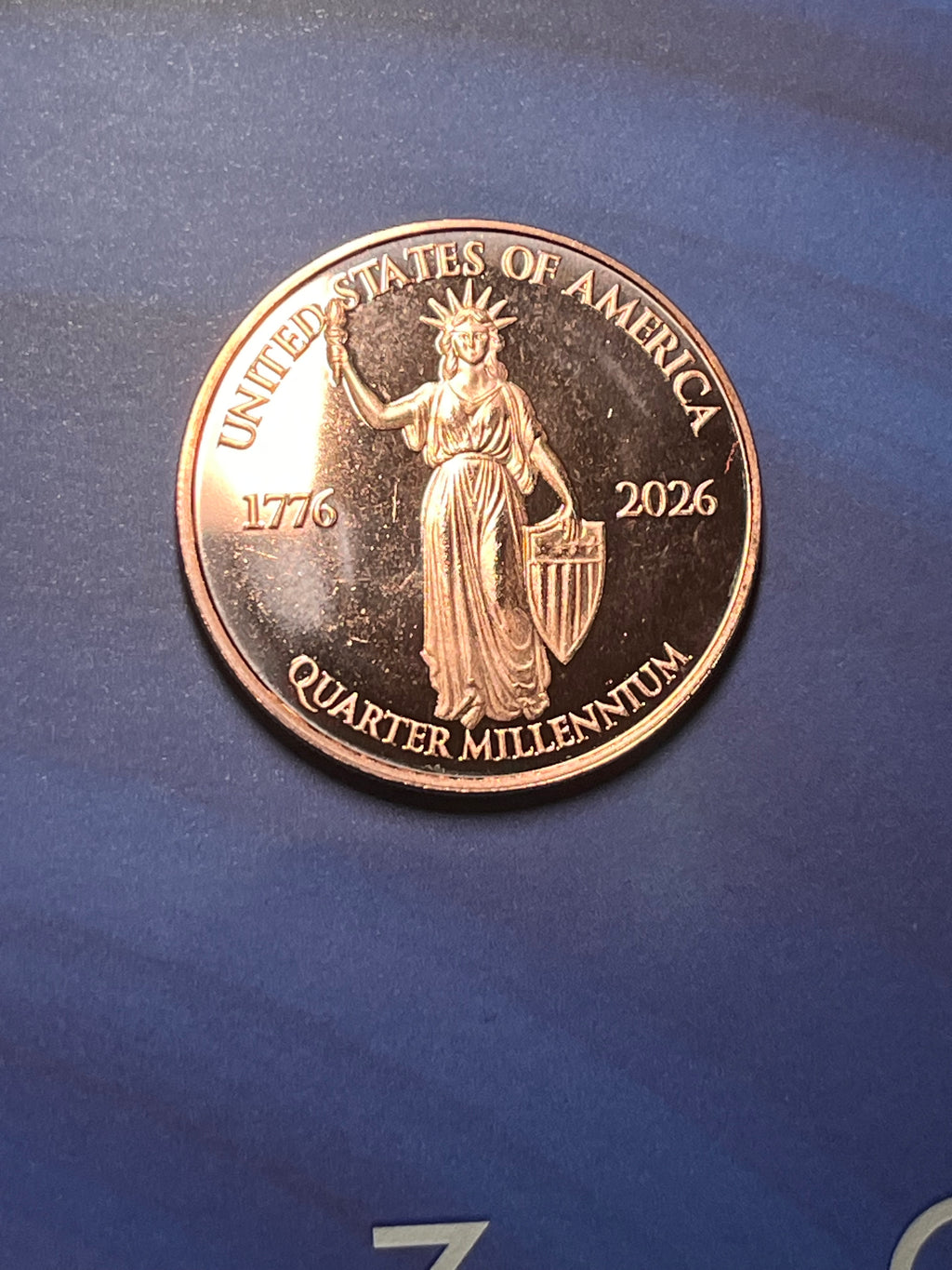 250th Edition 1oz copper round