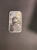 1-ounce .999 fine silver art bar produced by The Holy Land Mint. 111/999