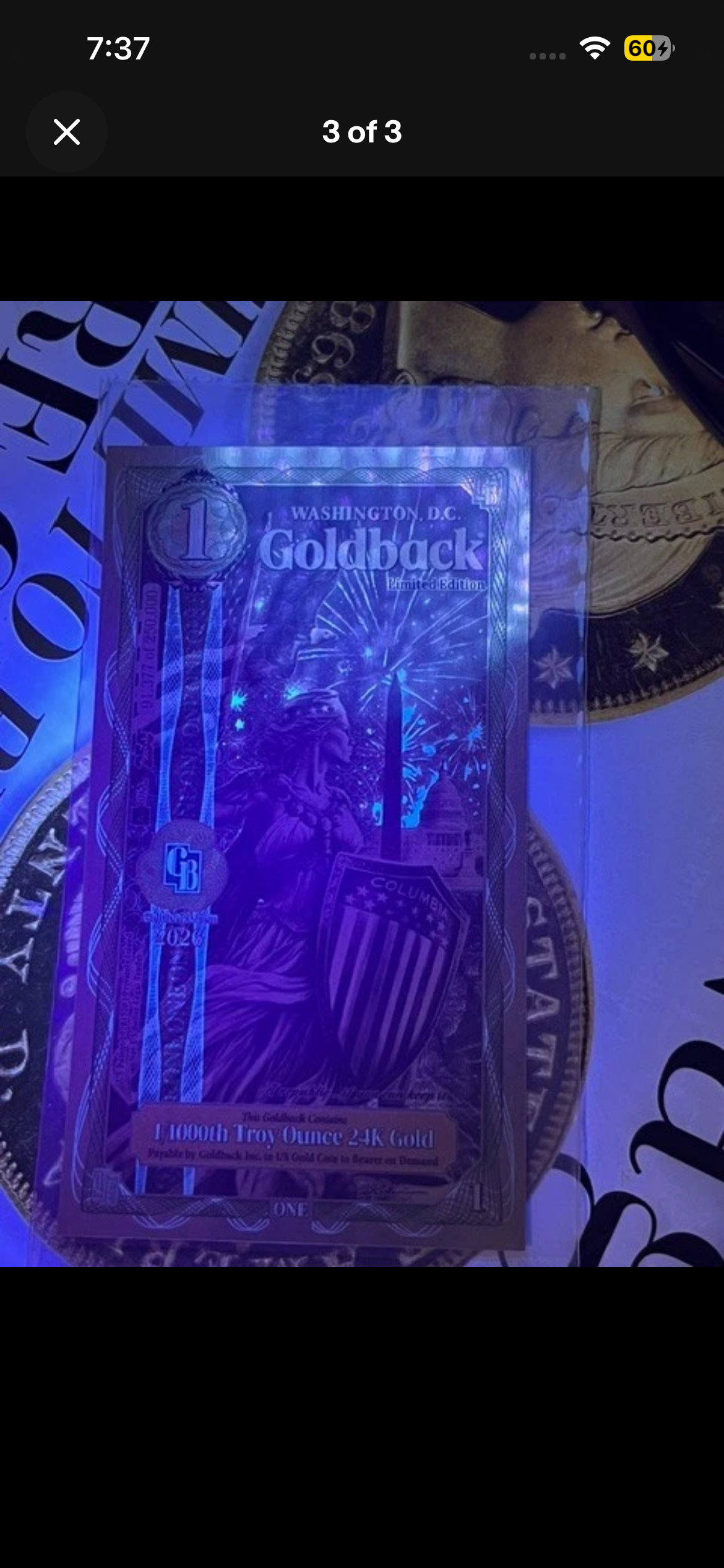 Washington D.C 250 anniversary Goldback Limited Edition