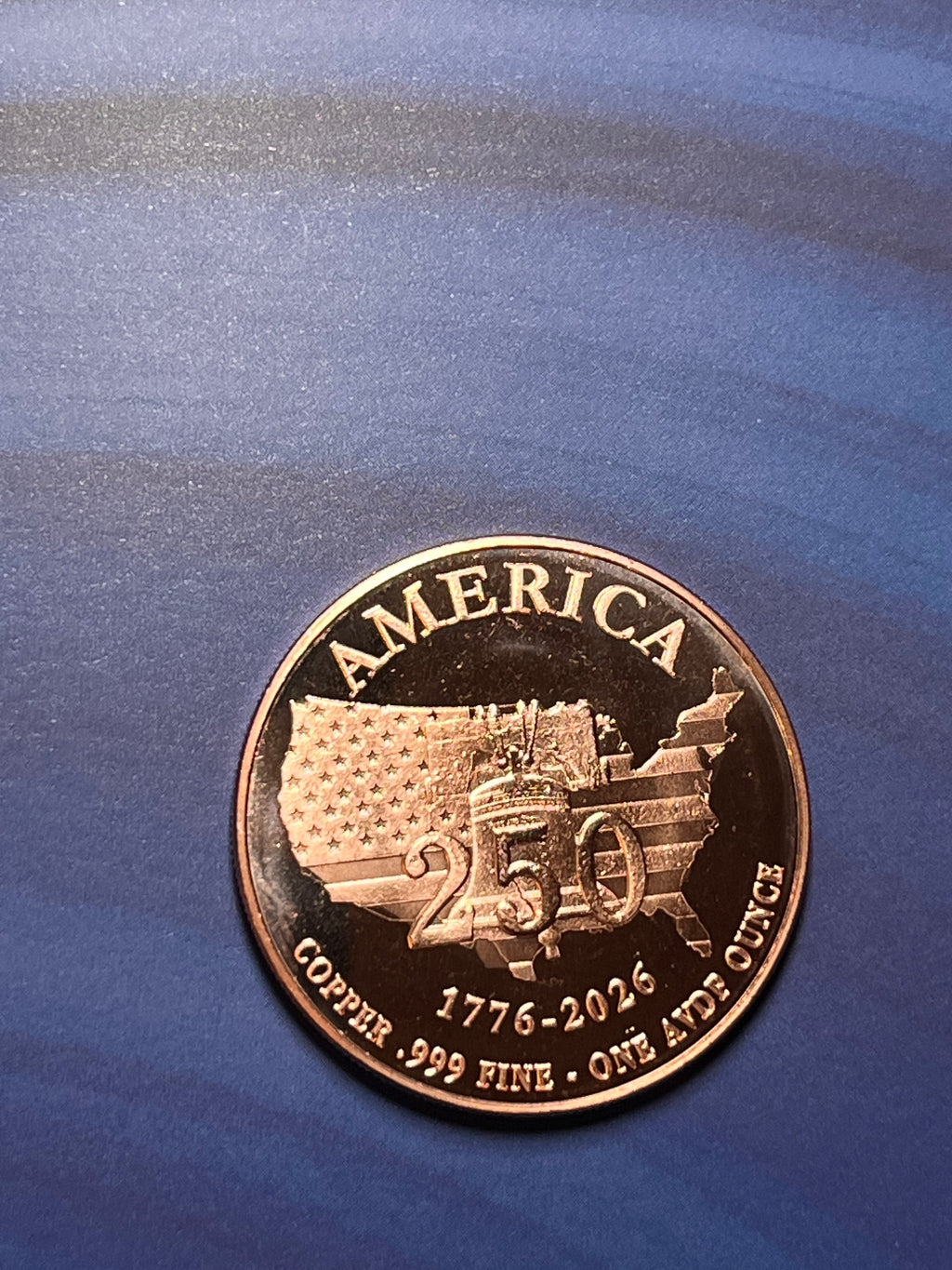 250th Edition 1oz copper round