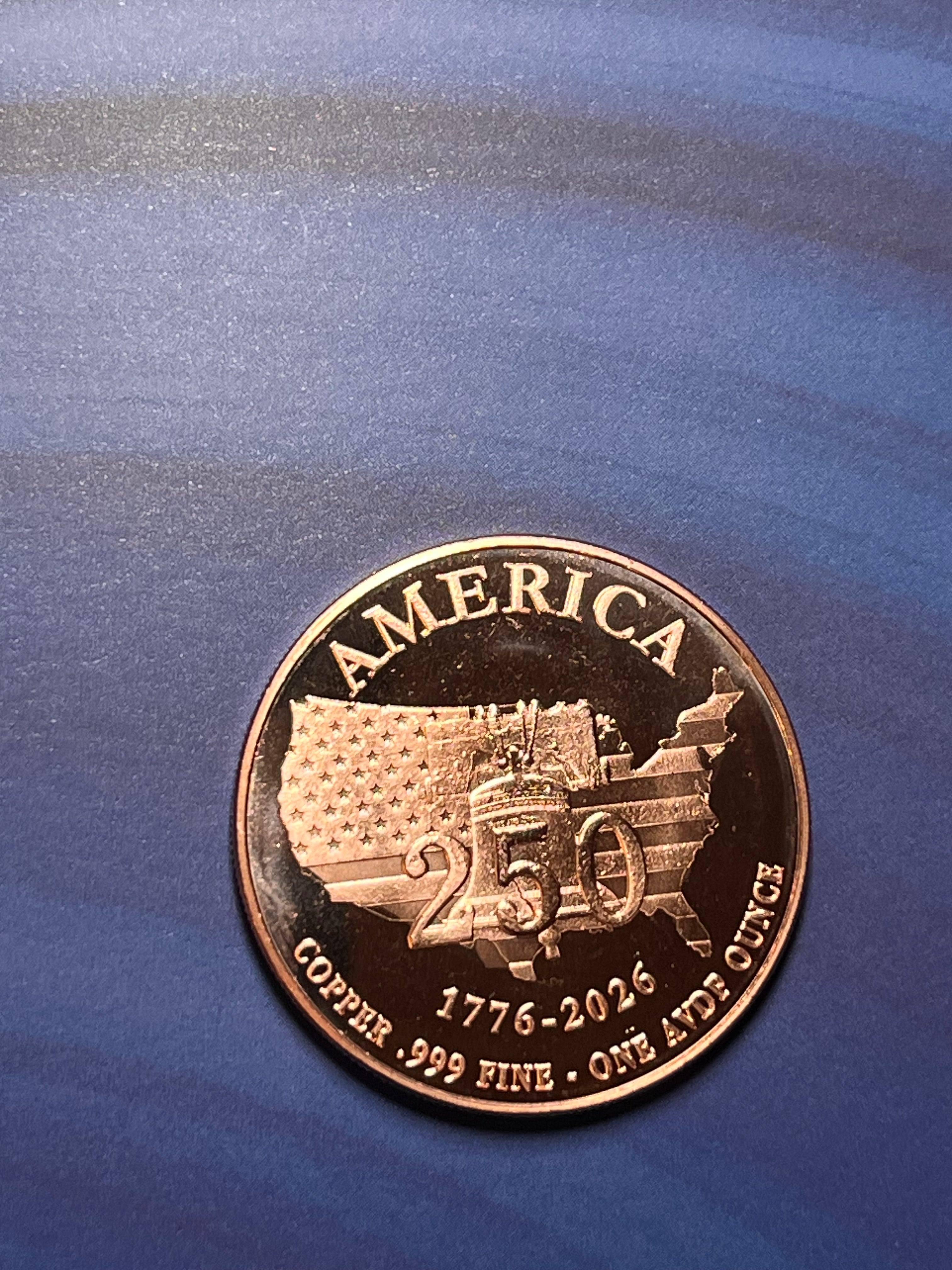 250th Edition 1oz copper round