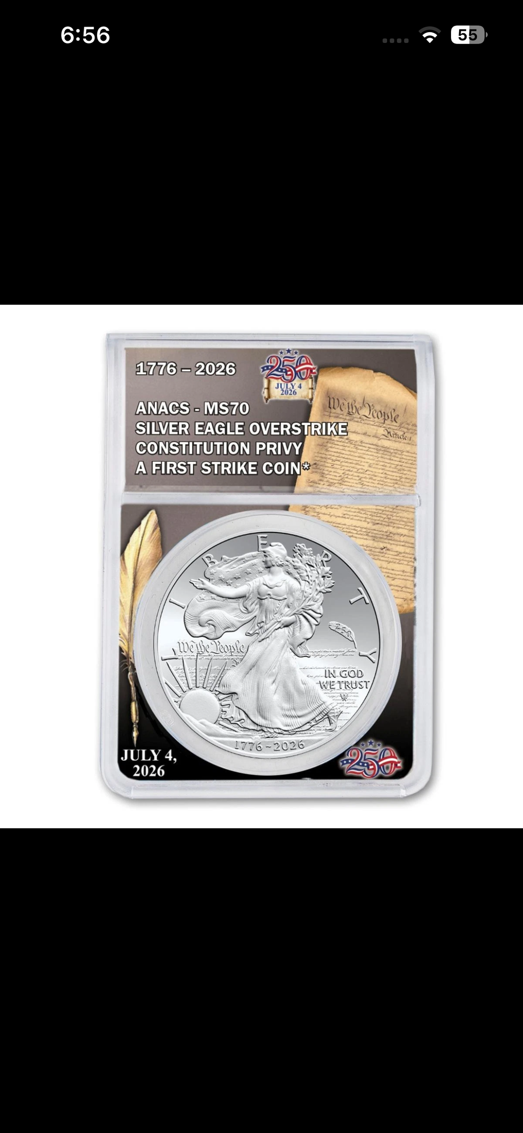 2026 U.S. Silver Eagle Overstrike: 250th Anniversary Constitution Privy
