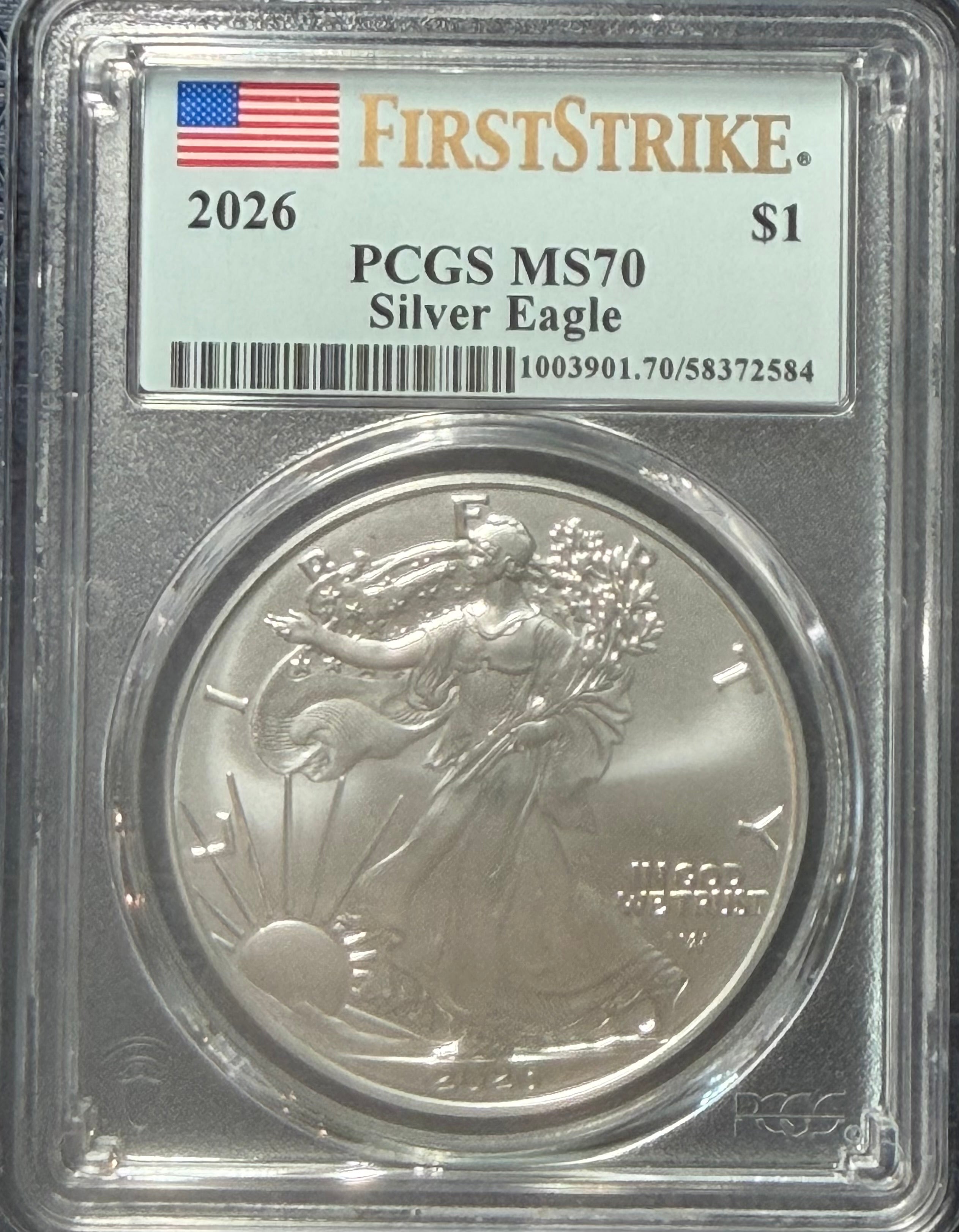 2026 American Silver Eagle PCGS MS 70 First Strike