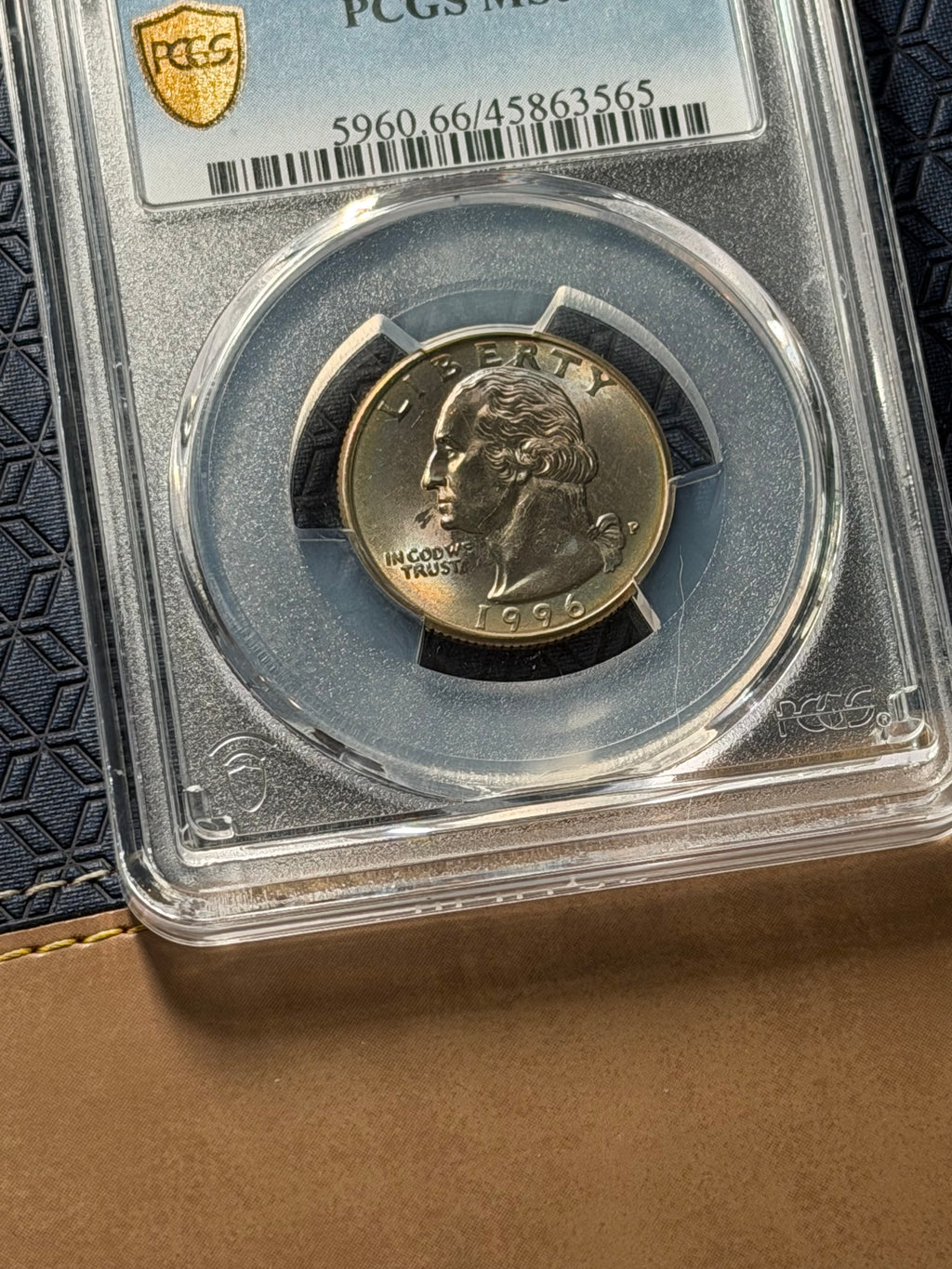 1996-P Washington Quarter – PCGS Graded MS Mint State – Beautiful Natural Toning